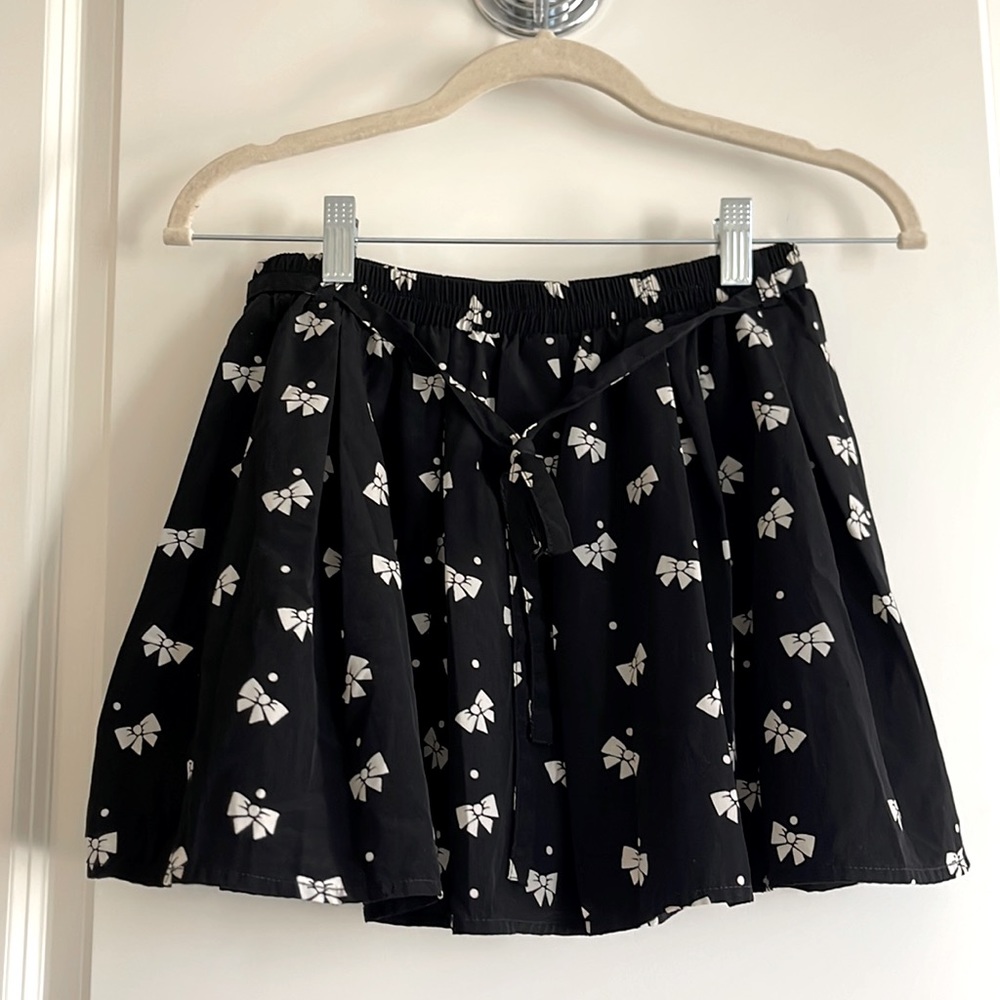 Ribbon A-Line Skirt with Short